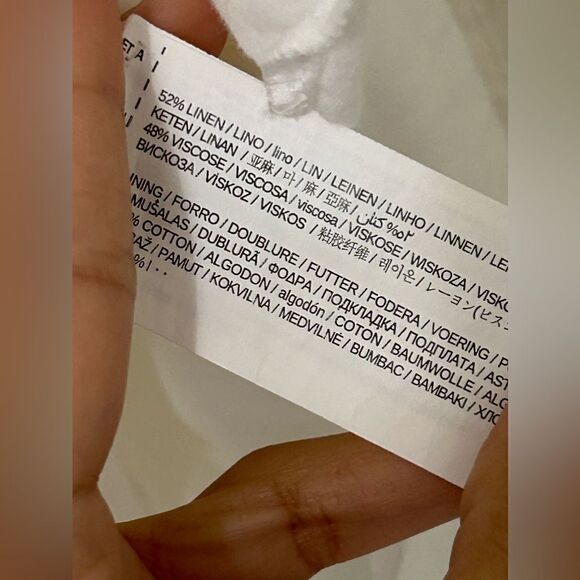 Mango White Button Up Linen Romper - Picture 12 of 12